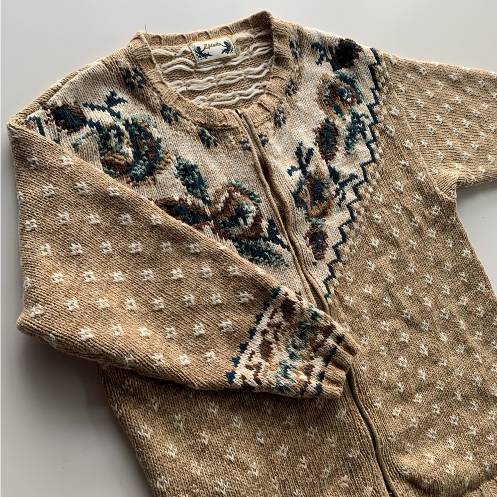Vintage Knit Cardigan Full Zip